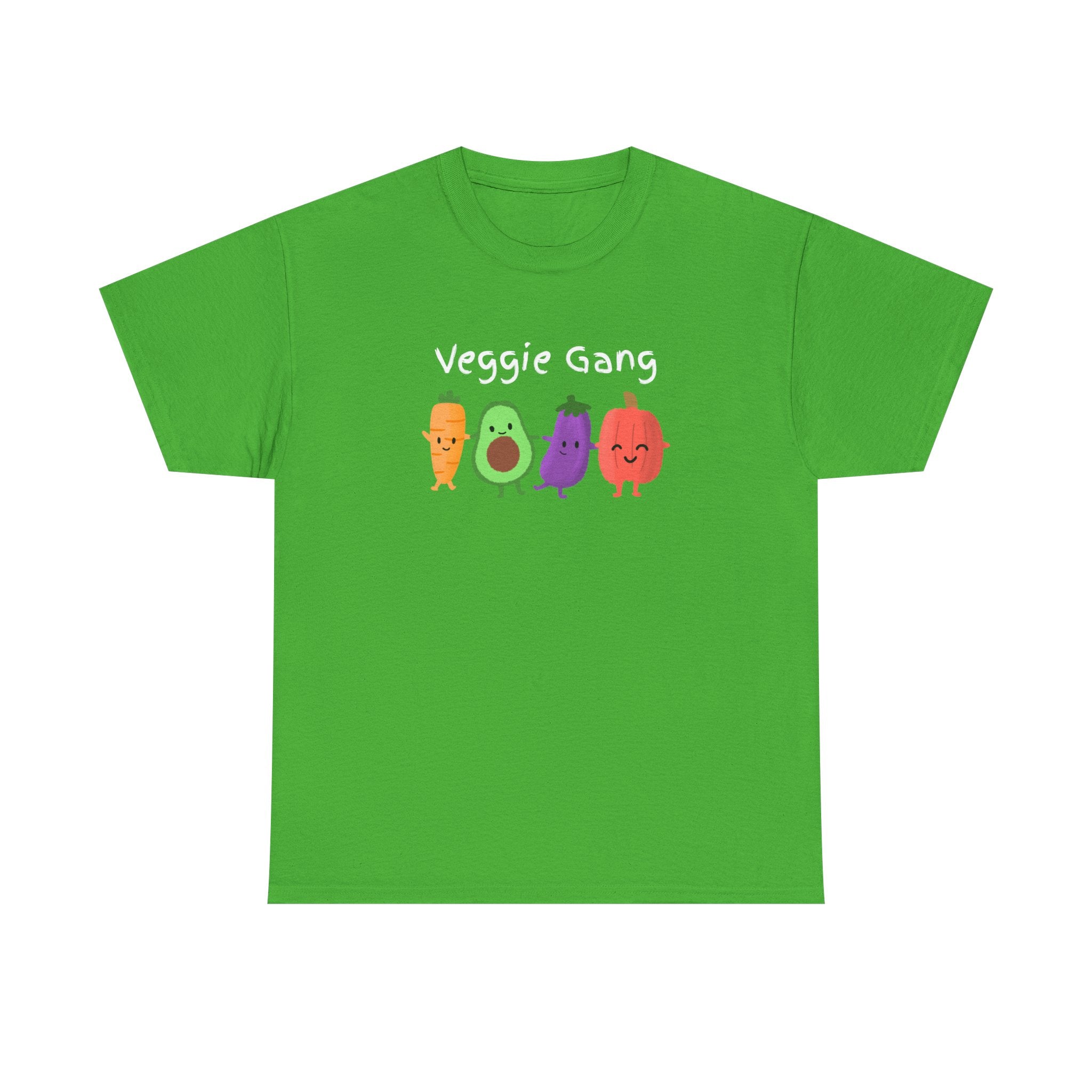 Veggie Gang T-Shirt – Cute Cartoon Avocado, Carrot, Eggplant & Pepper Tee