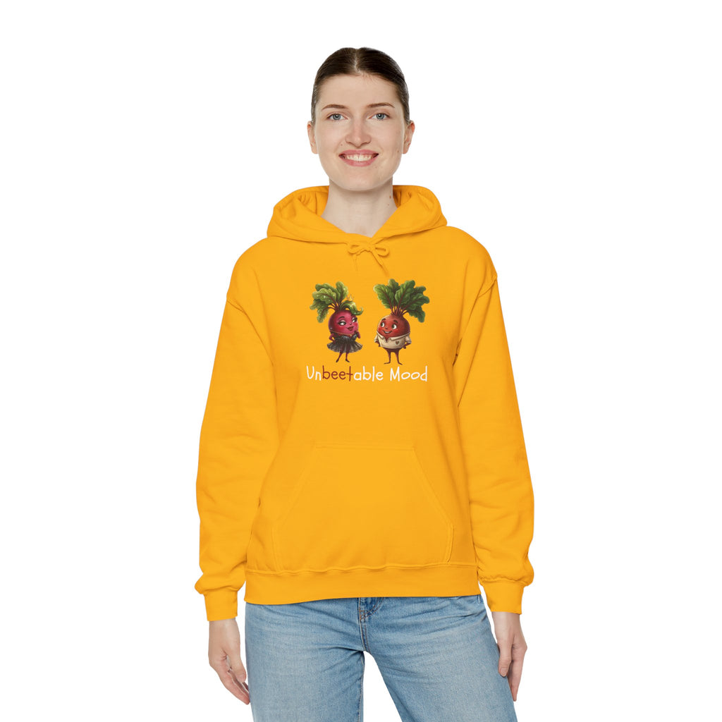 Radish 'Unbeetable Mood' Hoodie – Cute Veggie Couple Graphic Sweatshirt