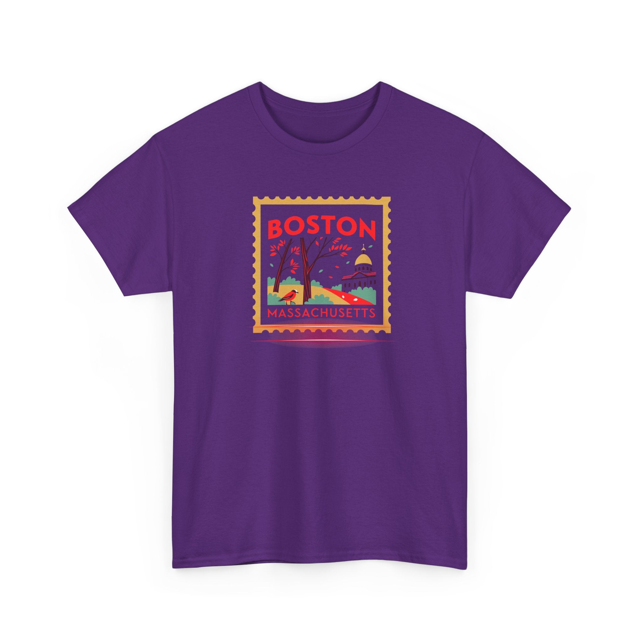 Boston Massachusetts Stamp Graphic Tee