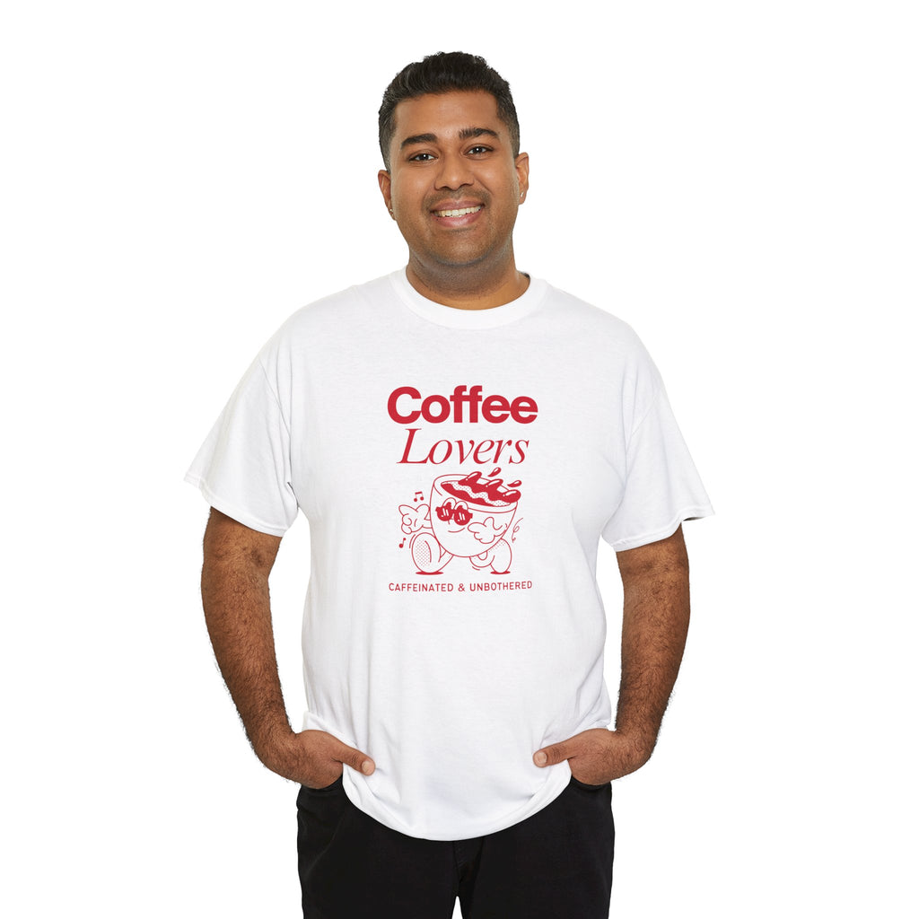 Coffee Lovers T-Shirt — Cute Red Coffee Cup Graphic Tee