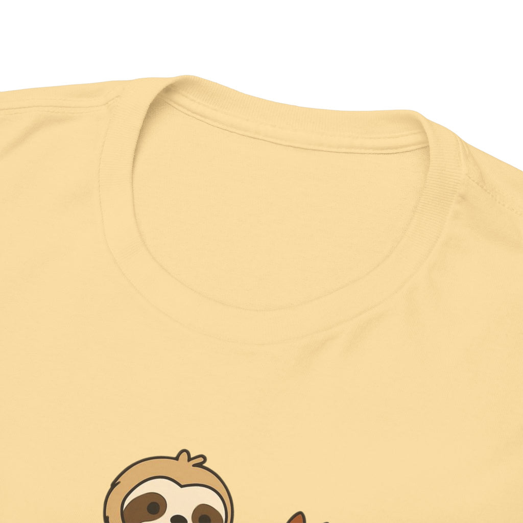 Sloth on Horse Tee — "Work Smarter, Not Faster" Cute Casual Graphic T-Shirt