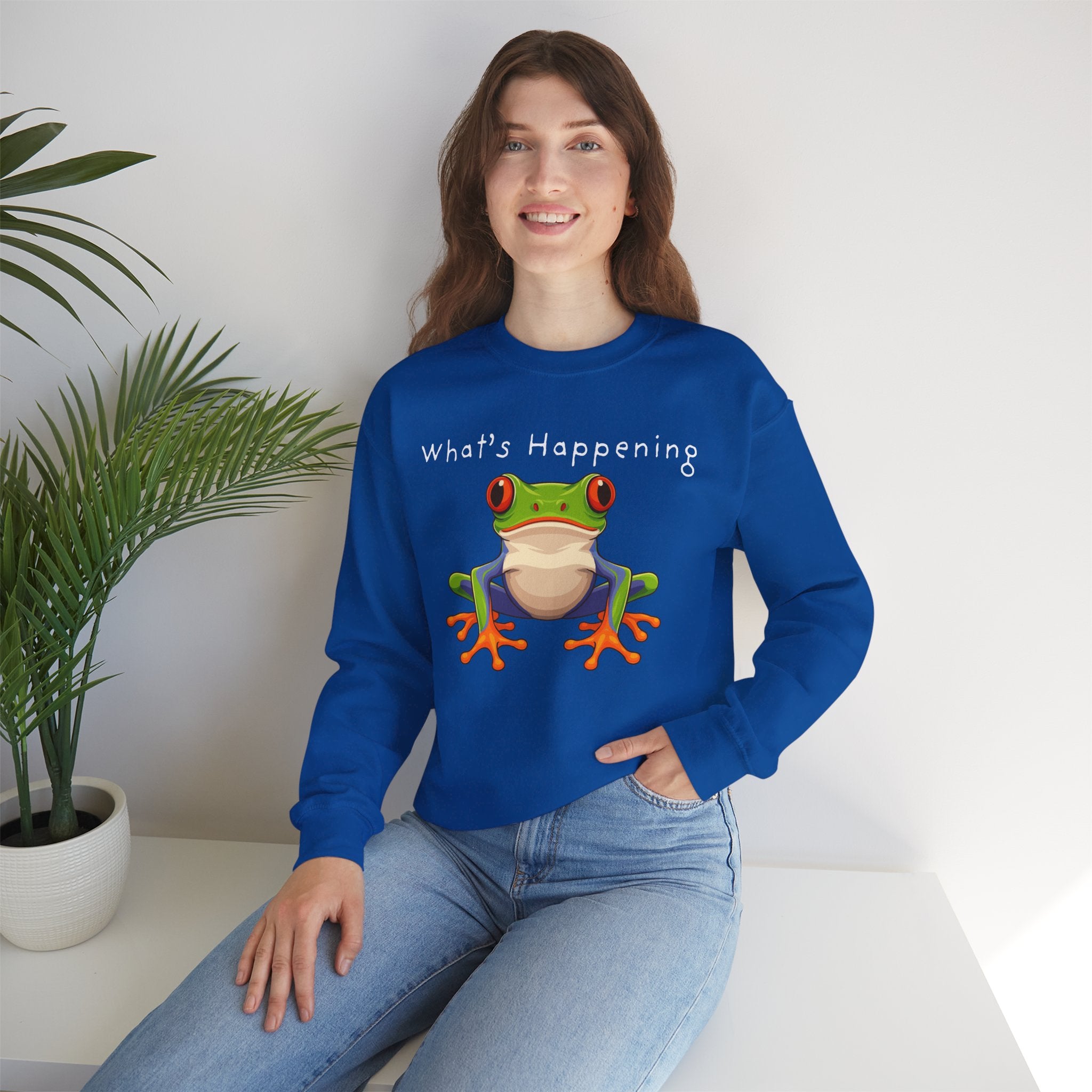 What's Happening Frog Crewneck Sweatshirt