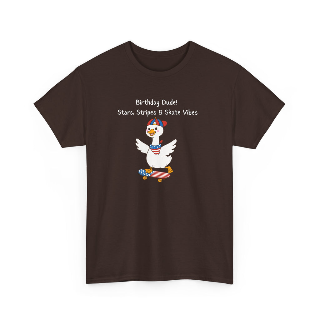 Birthday Dude! Stars, Stripes & Skate Vibes Tee