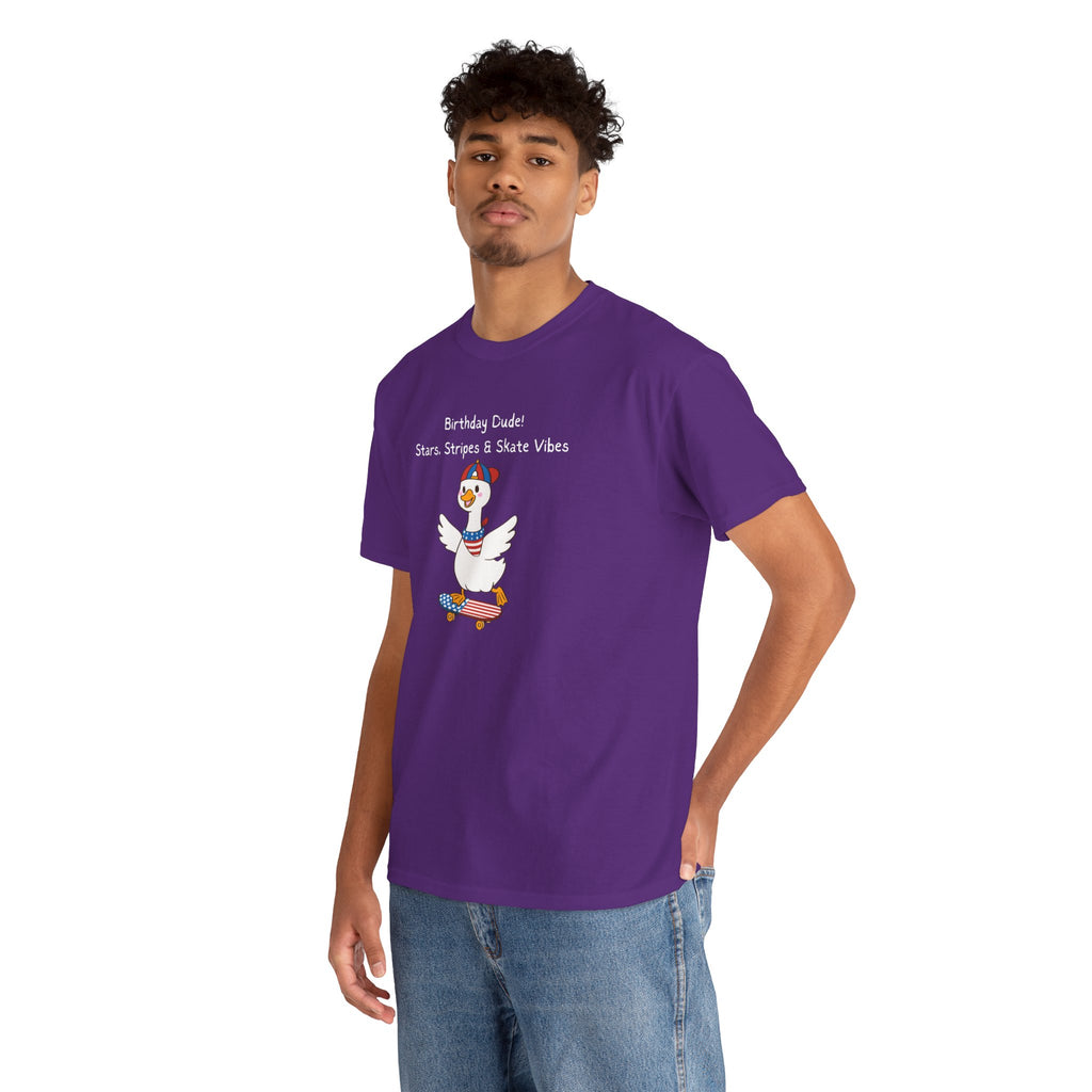 Birthday Dude! Stars, Stripes & Skate Vibes Tee