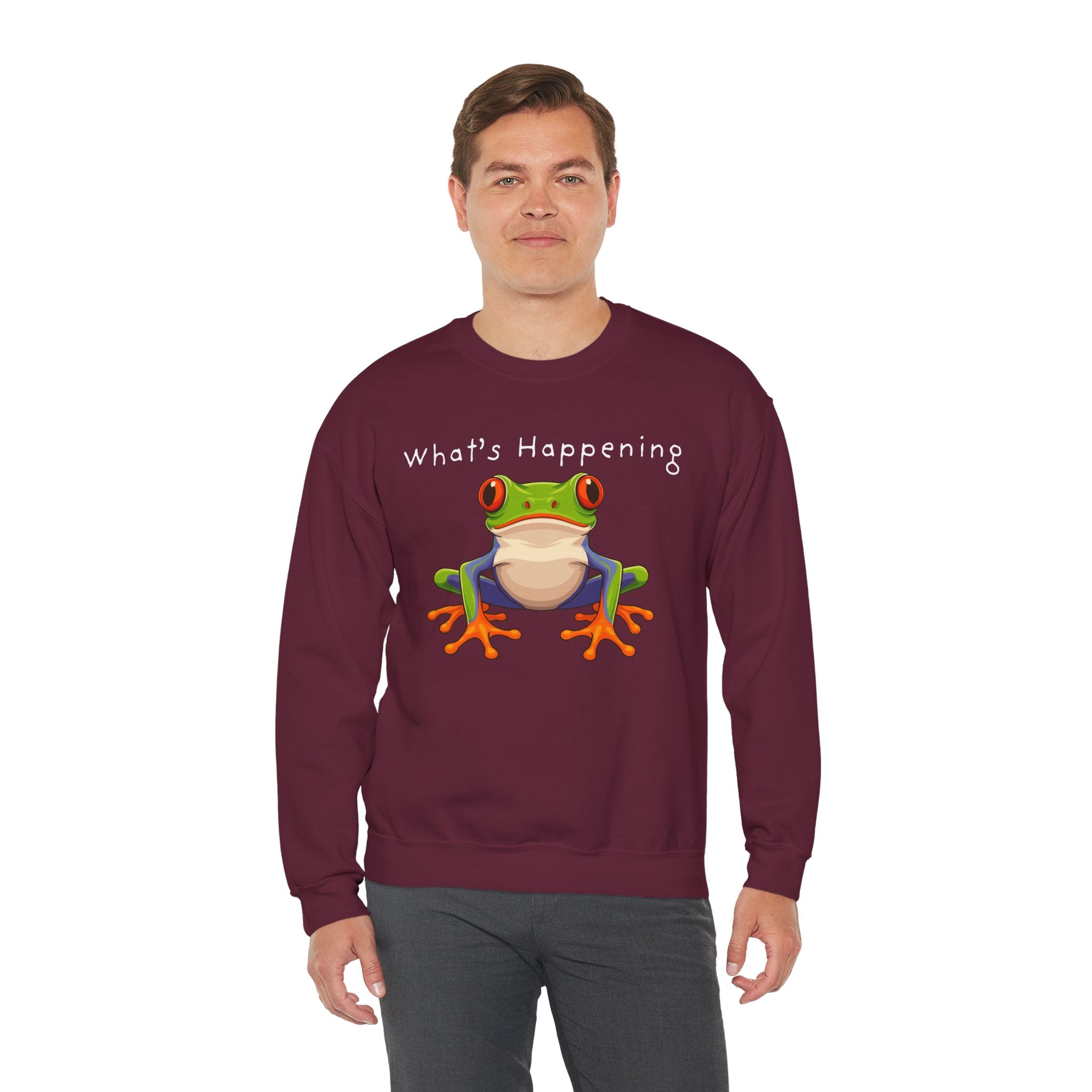 What's Happening Frog Crewneck Sweatshirt