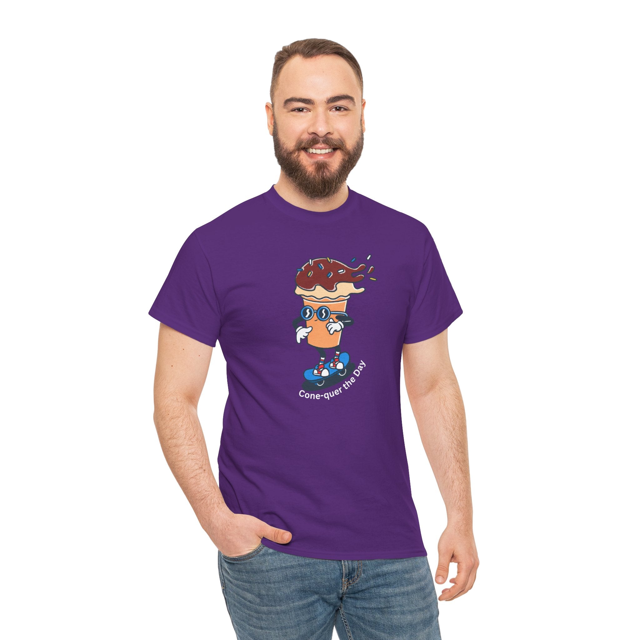 Donut Skateboard Cartoon Tee — "Can’t Stop Me" Graphic T-Shirt