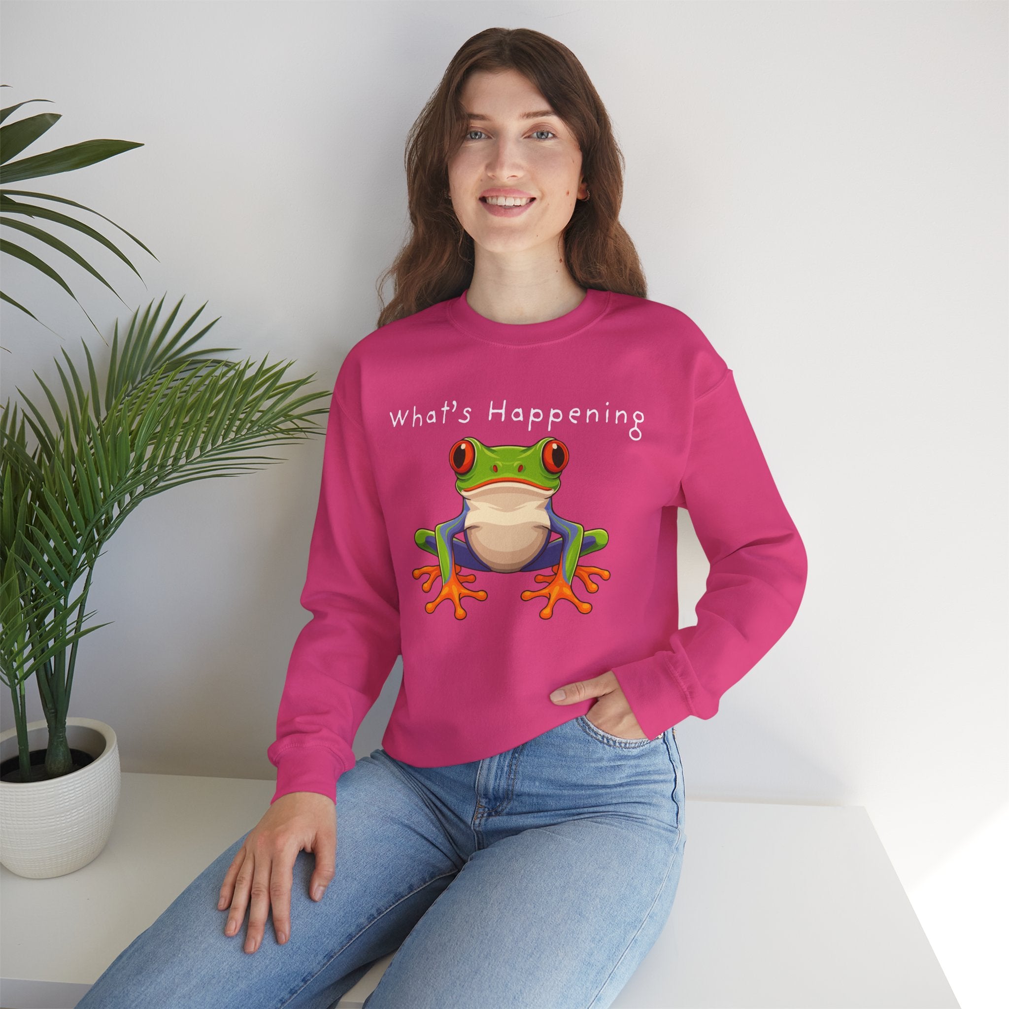 What's Happening Frog Crewneck Sweatshirt