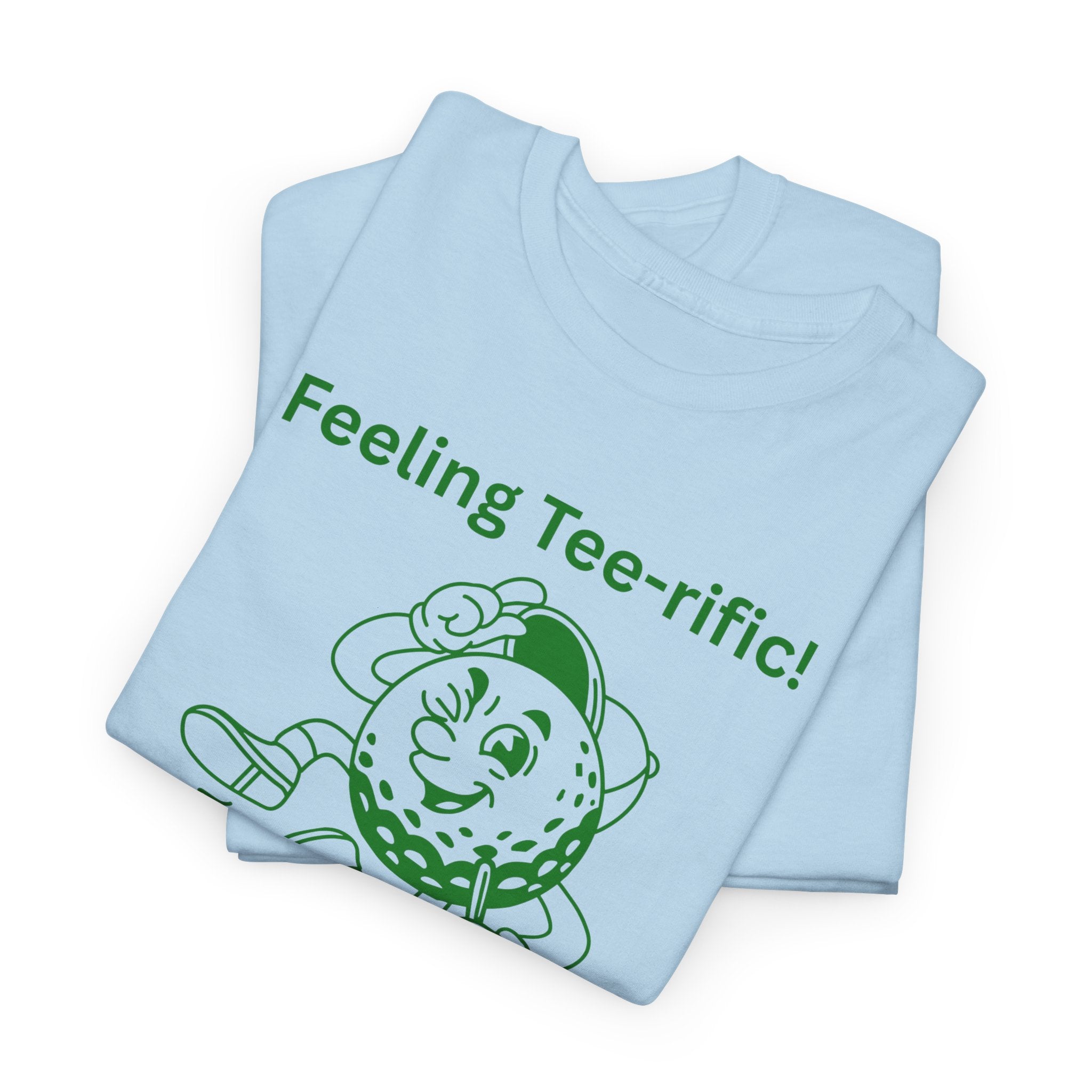 Golf Tee T-Shirt — "Feeling Tee-rific!" Vintage Golf Character Shirt