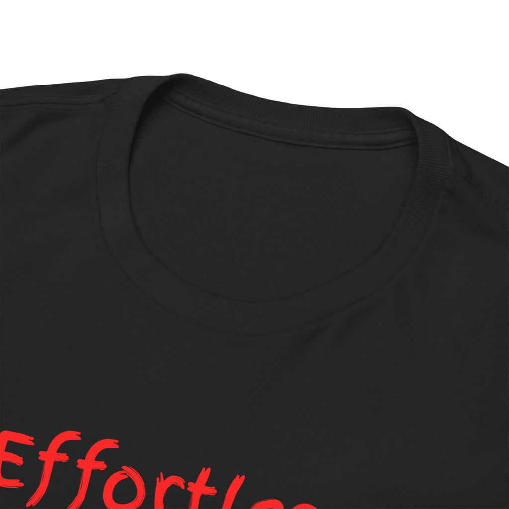 Effortless Tee — Minimal Red Script Graphic T-Shirt