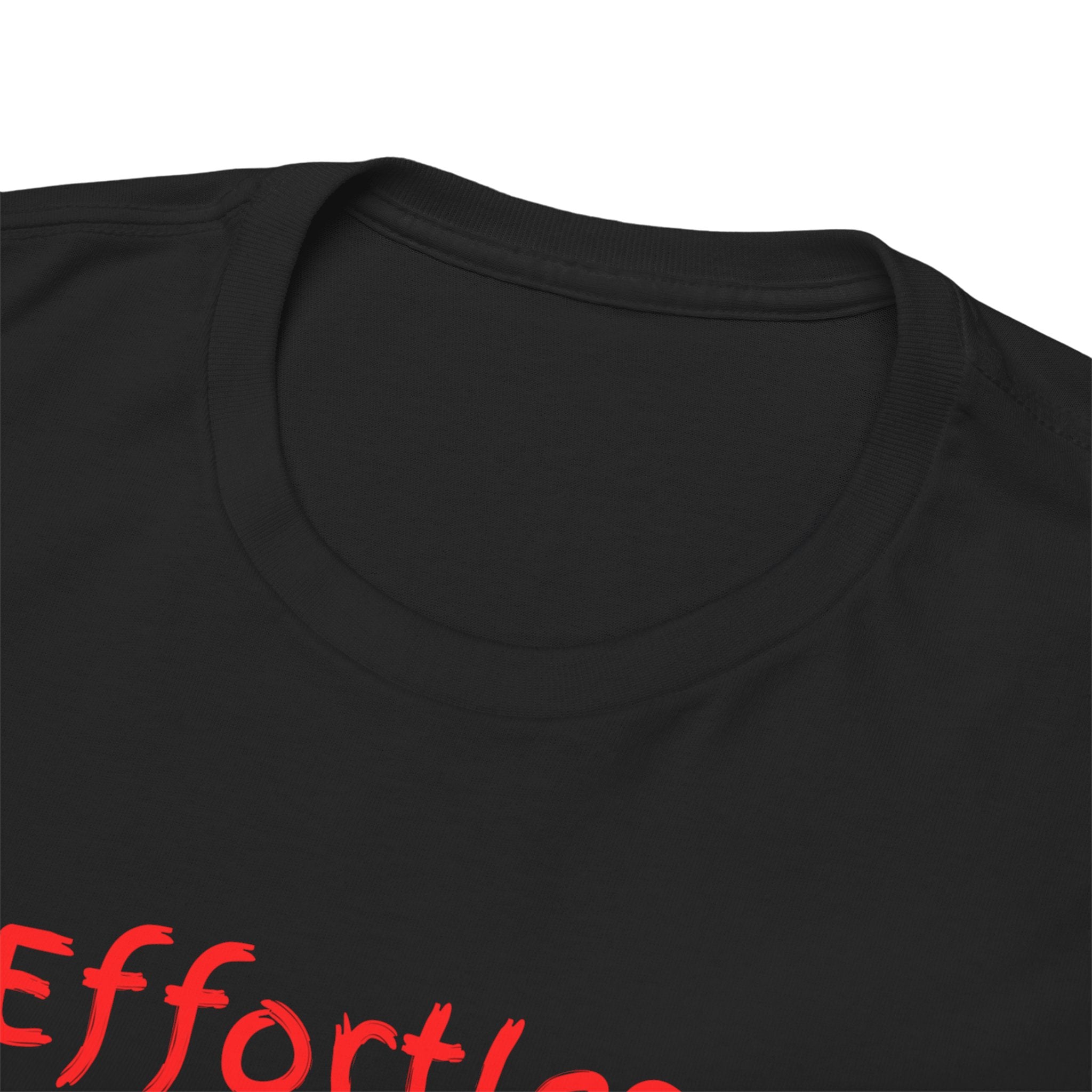 Effortless Tee — Minimal Red Script Graphic T-Shirt