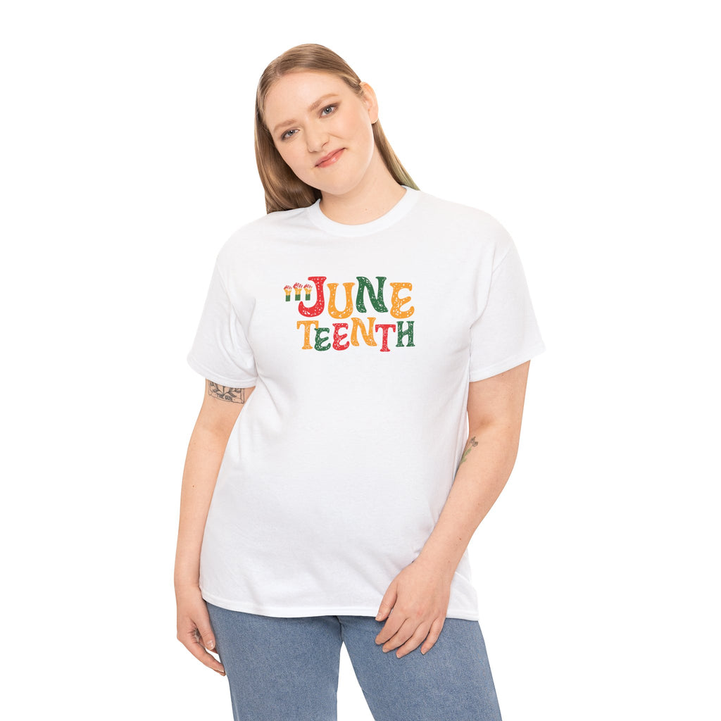 Juneteenth Graphic T-Shirt — Colorful Retro "Juneteenth" Tee (Jun 19 Celebration)