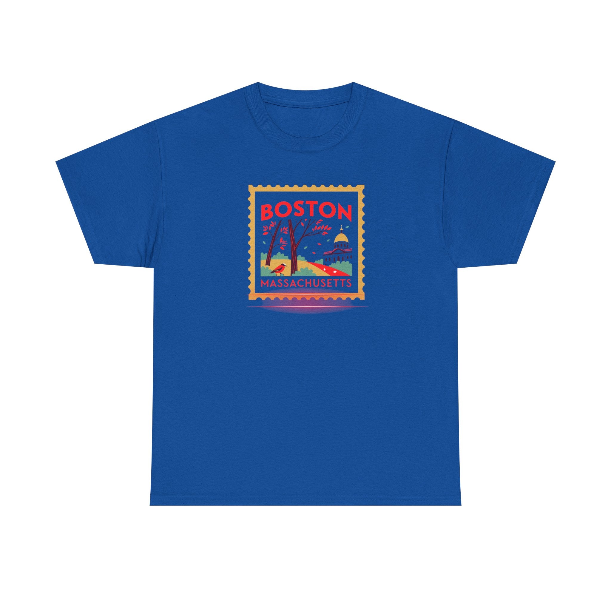 Boston Massachusetts Stamp Graphic Tee