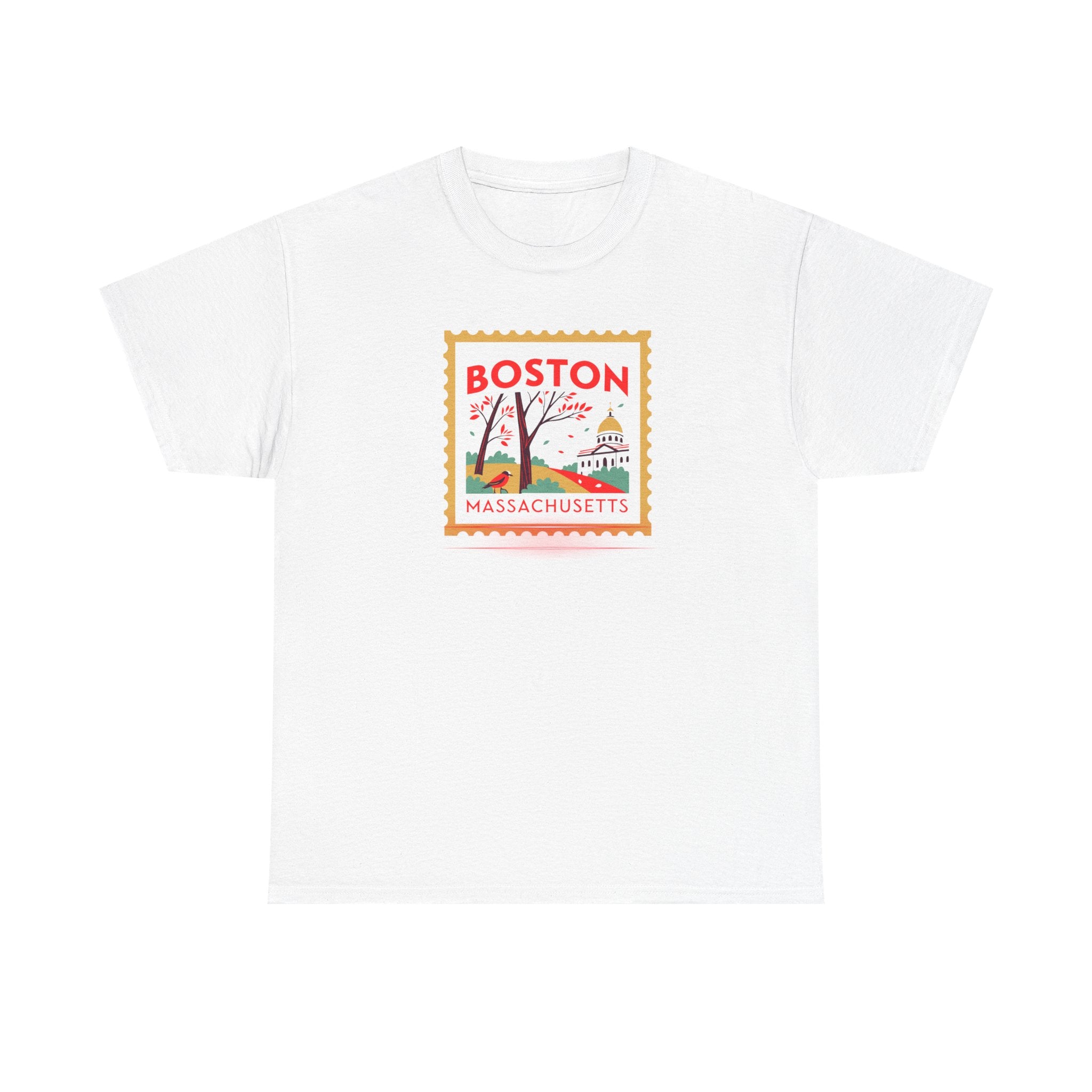 Boston Massachusetts Stamp Graphic Tee