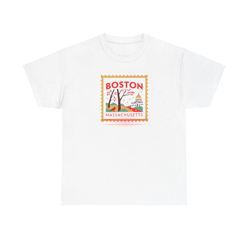 Boston Massachusetts Stamp Graphic Tee