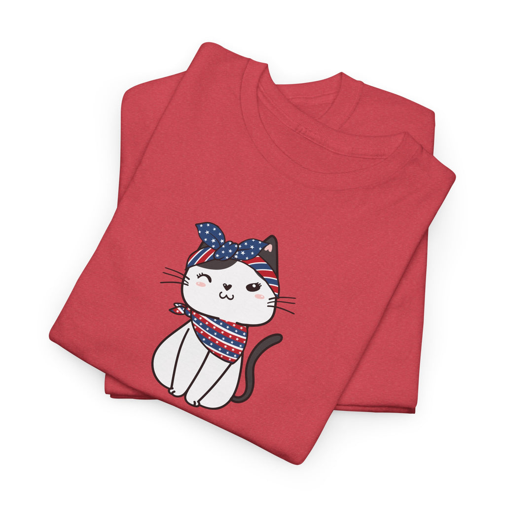 Cat Birthday Tee — "A Purr-fect Firecracker Was Born Today"