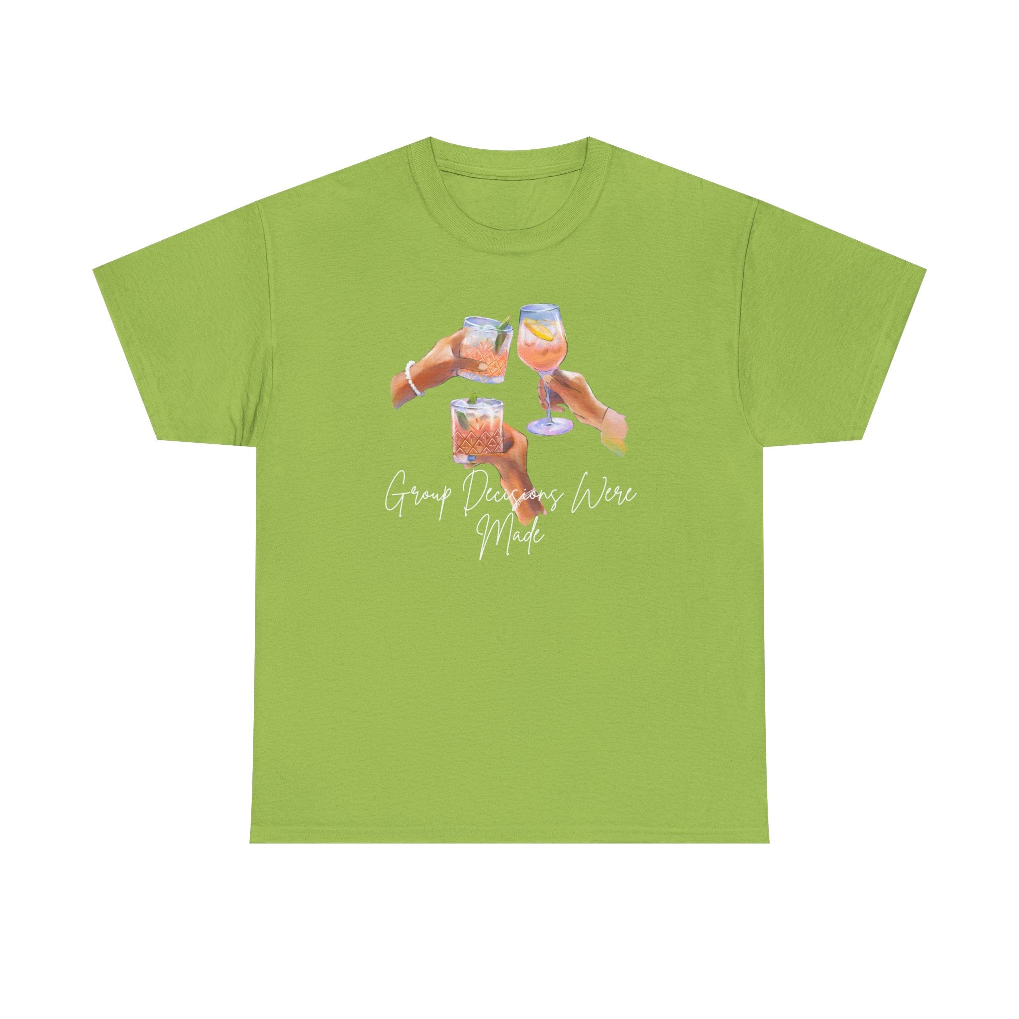 Cheers Wine T-Shirt — "Good Days Are Here" Toast Graphic Tee