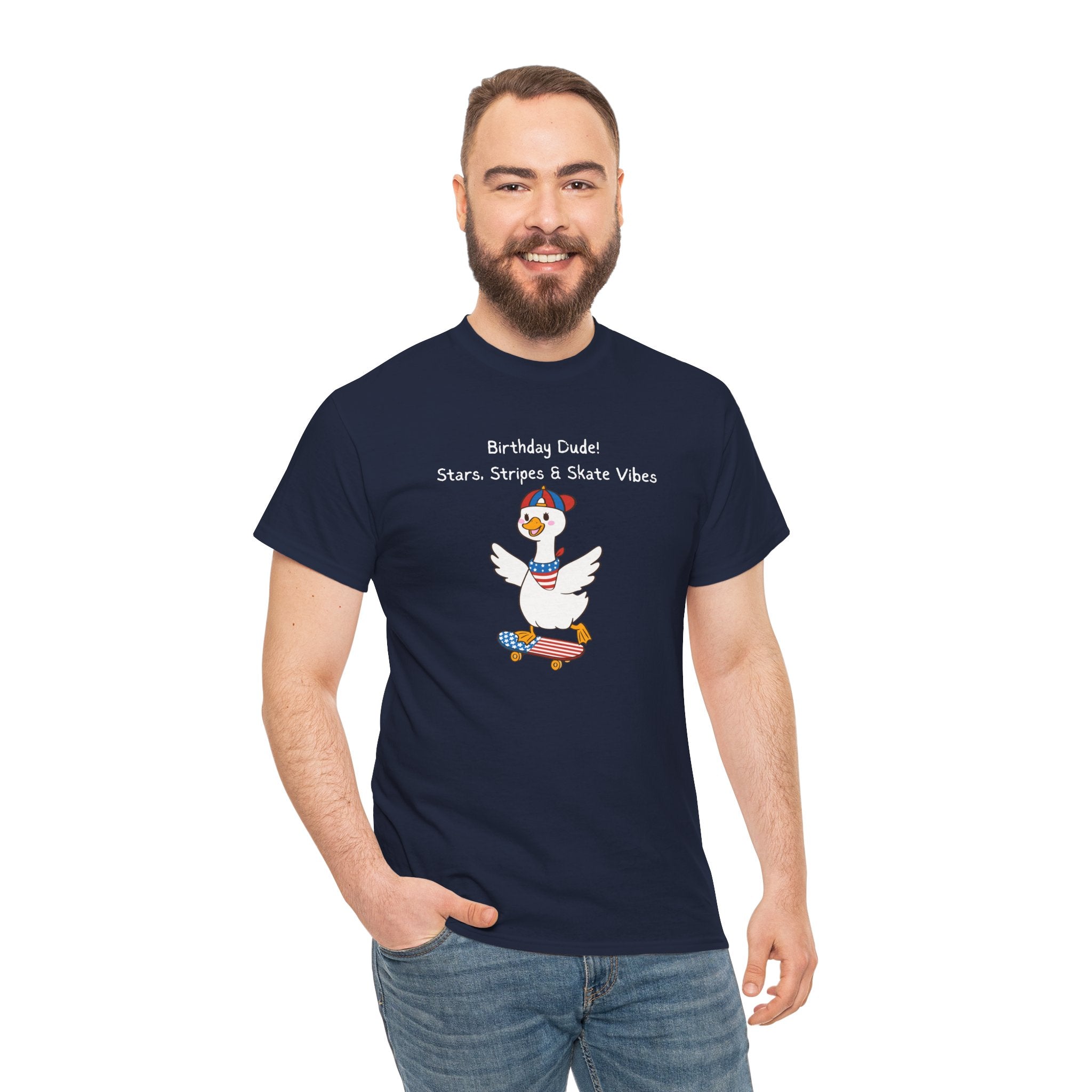 Birthday Dude! Stars, Stripes & Skate Vibes Tee