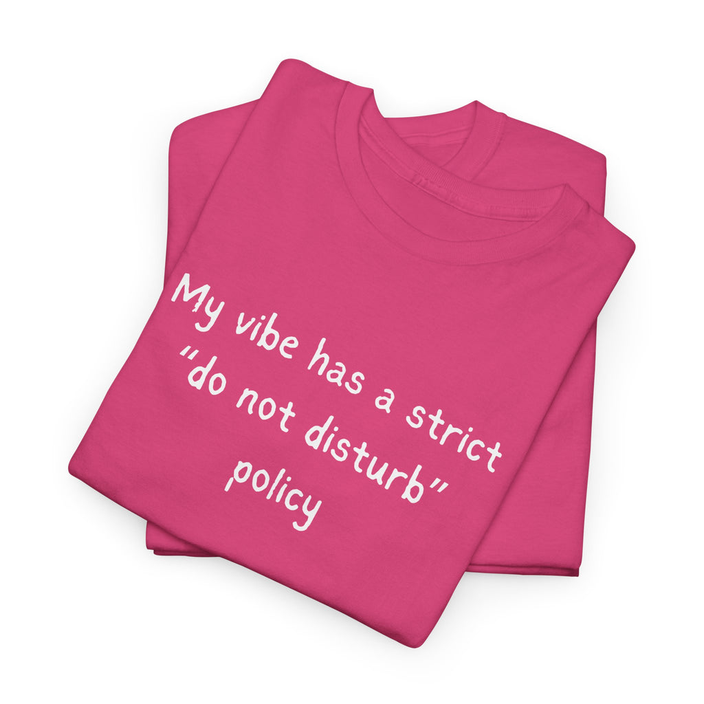 Do Not Disturb Tee — “My vibe has a strict ‘do not disturb’ policy” Graphic T-Shirt