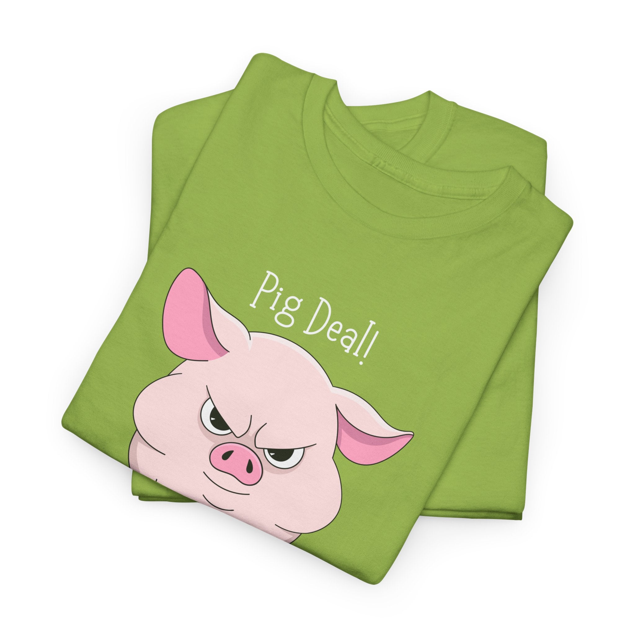 Pig Deal! Cute Angry Pig Graphic Tee — Funny Farm Animal T-Shirt