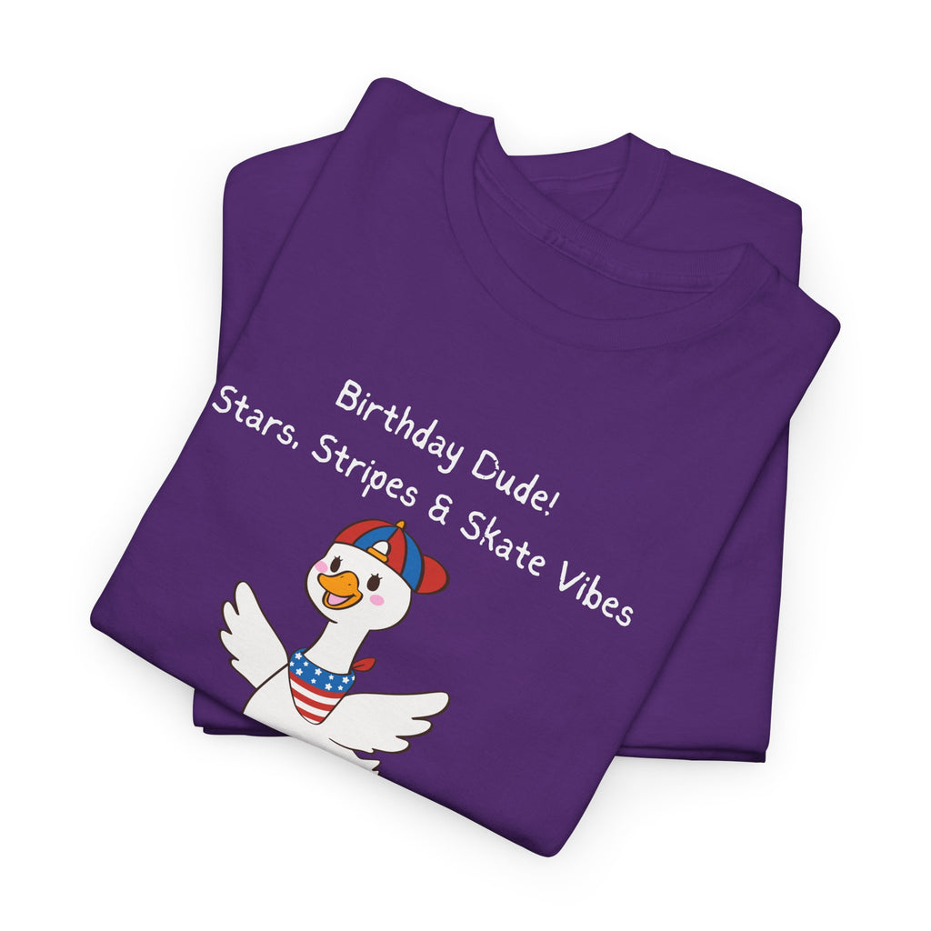 Birthday Dude! Stars, Stripes & Skate Vibes Tee