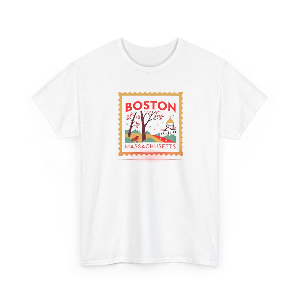 Boston Massachusetts Stamp Graphic Tee
