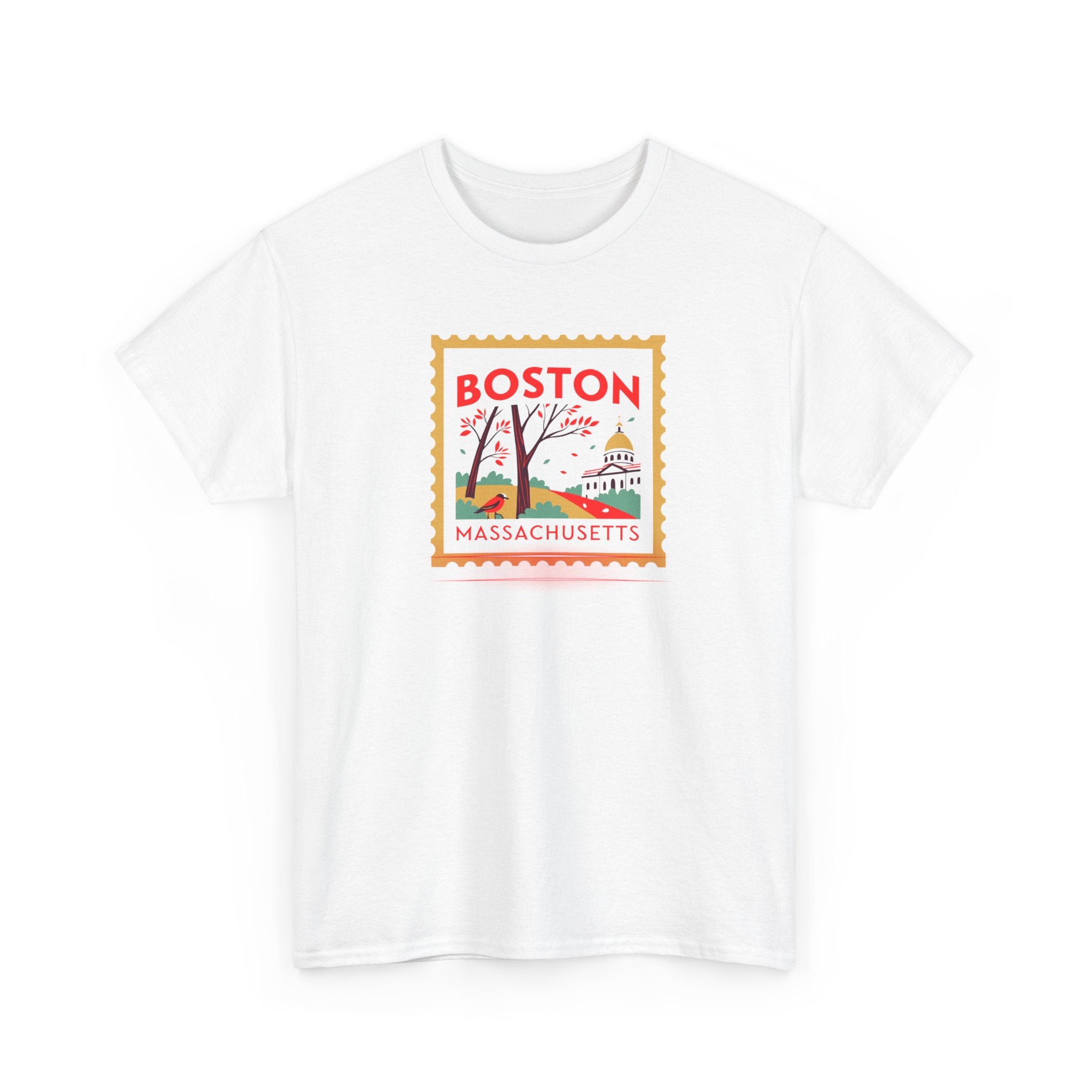 Boston Massachusetts Stamp Graphic Tee