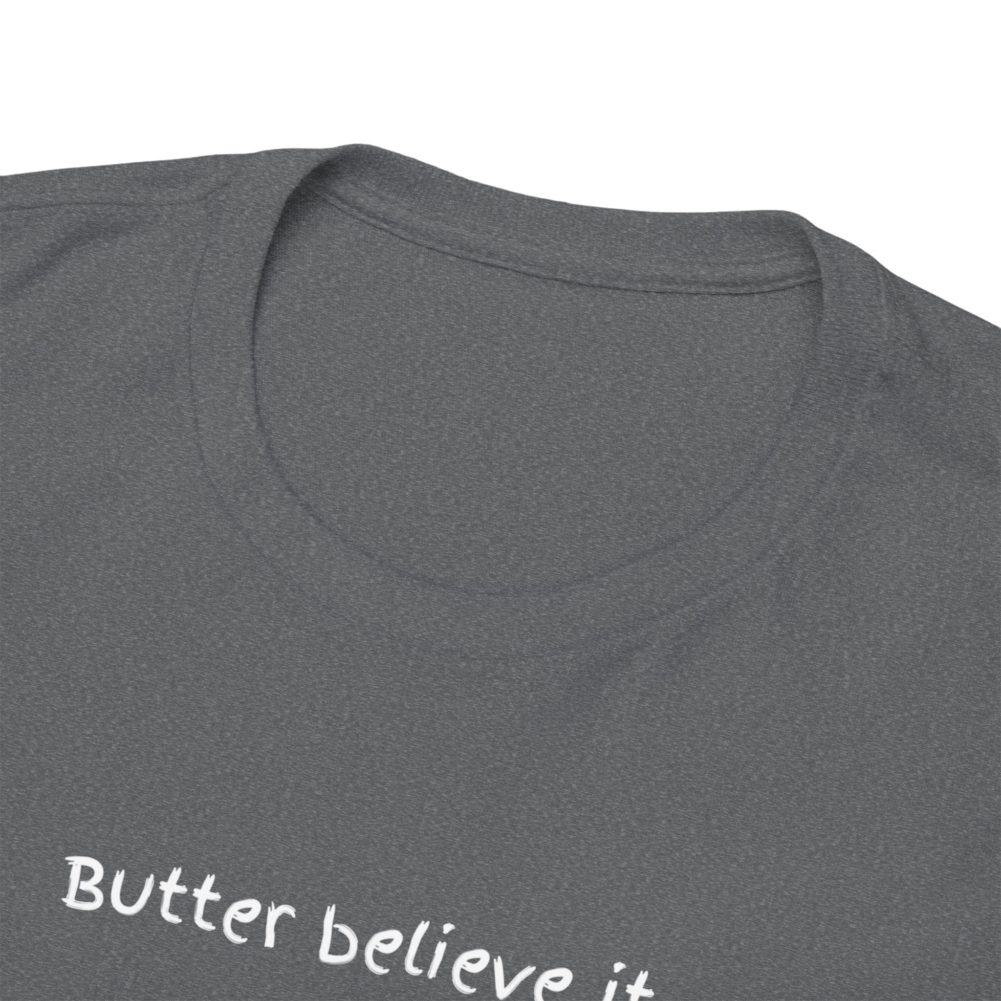 Butter Believe It Popcorn Tee — Cute Retro Snack Cartoon T-Shirt