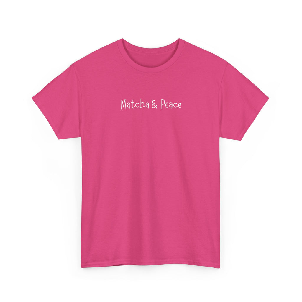 Matcha & Peace Tee — Minimalist Tea Lover Shirt