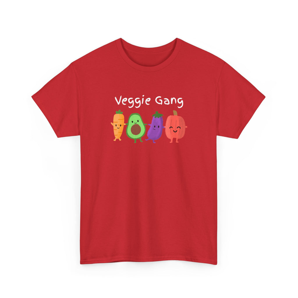 Veggie Gang T-Shirt – Cute Cartoon Avocado, Carrot, Eggplant & Pepper Tee