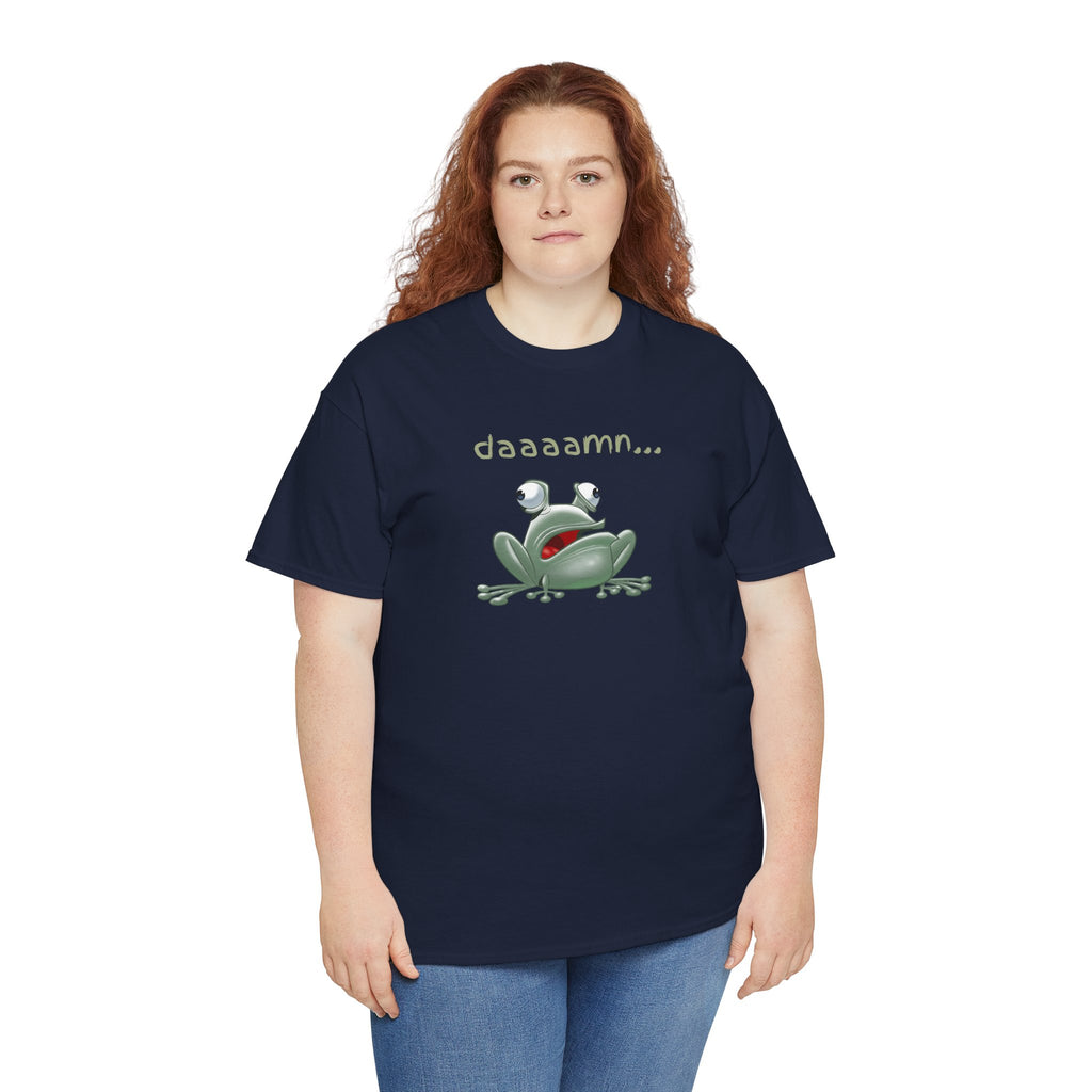 Frog "daaaamn..." T-Shirt — Funny Relaxed Frog Graphic Tee