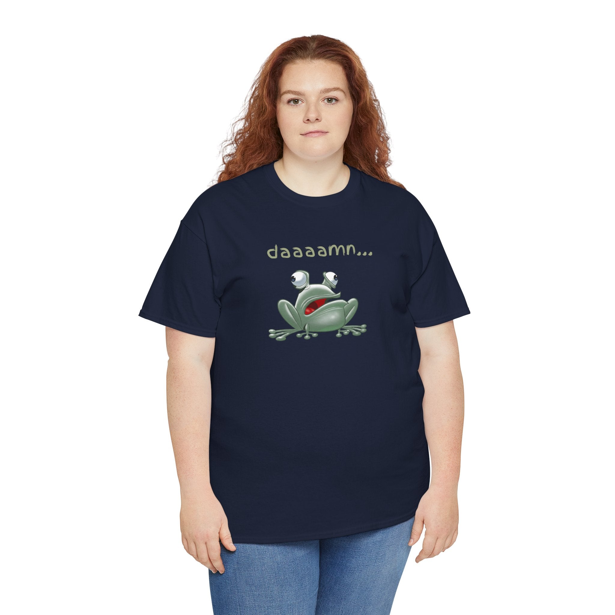 Frog "daaaamn..." T-Shirt — Funny Relaxed Frog Graphic Tee