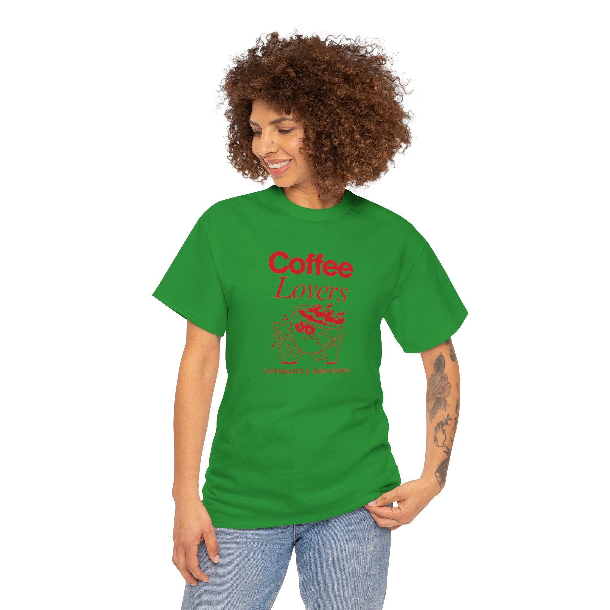 Coffee Lovers T-Shirt — Cute Red Coffee Cup Graphic Tee