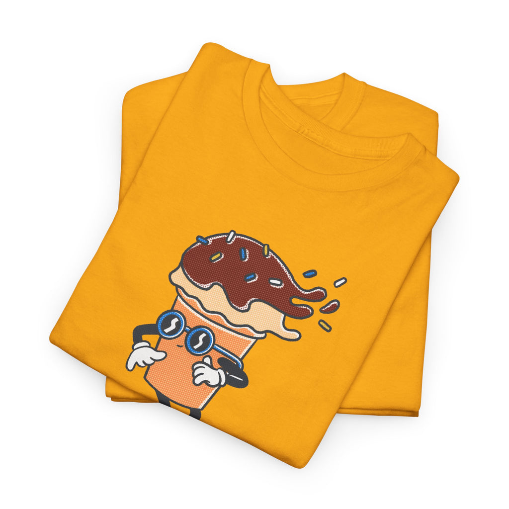 Donut Skateboard Cartoon Tee — "Can’t Stop Me" Graphic T-Shirt