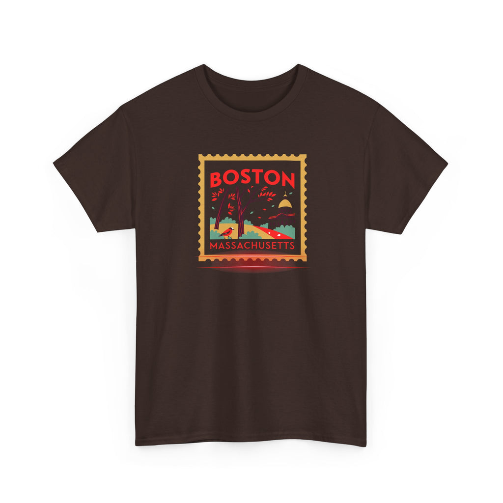 Boston Massachusetts Stamp Graphic Tee