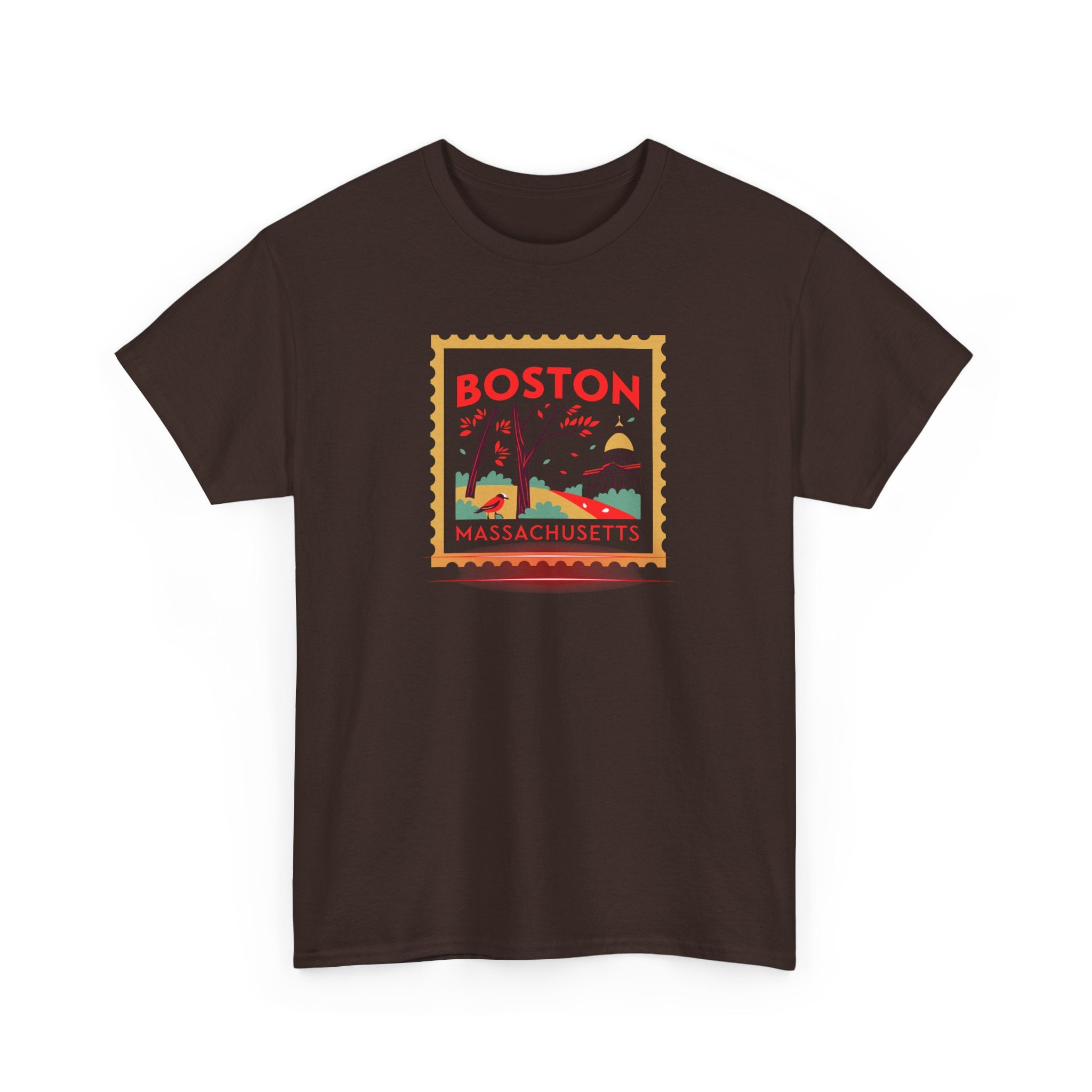 Boston Massachusetts Stamp Graphic Tee