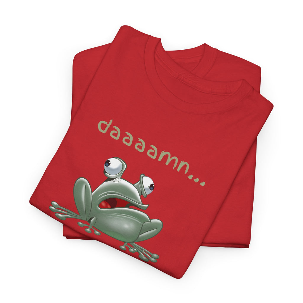 Frog "daaaamn..." T-Shirt — Funny Relaxed Frog Graphic Tee