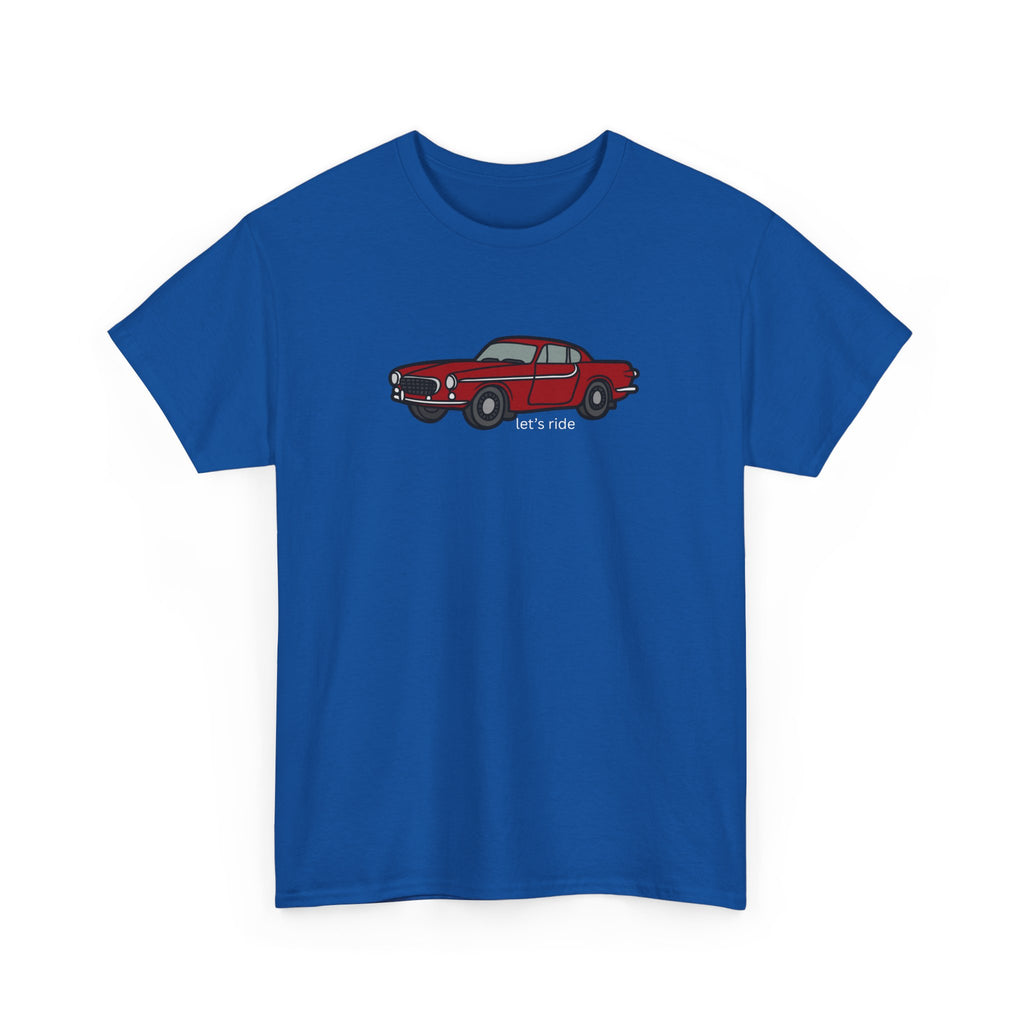 Classic Red Mustang Tee — "let's ride" Vintage Car T-Shirt
