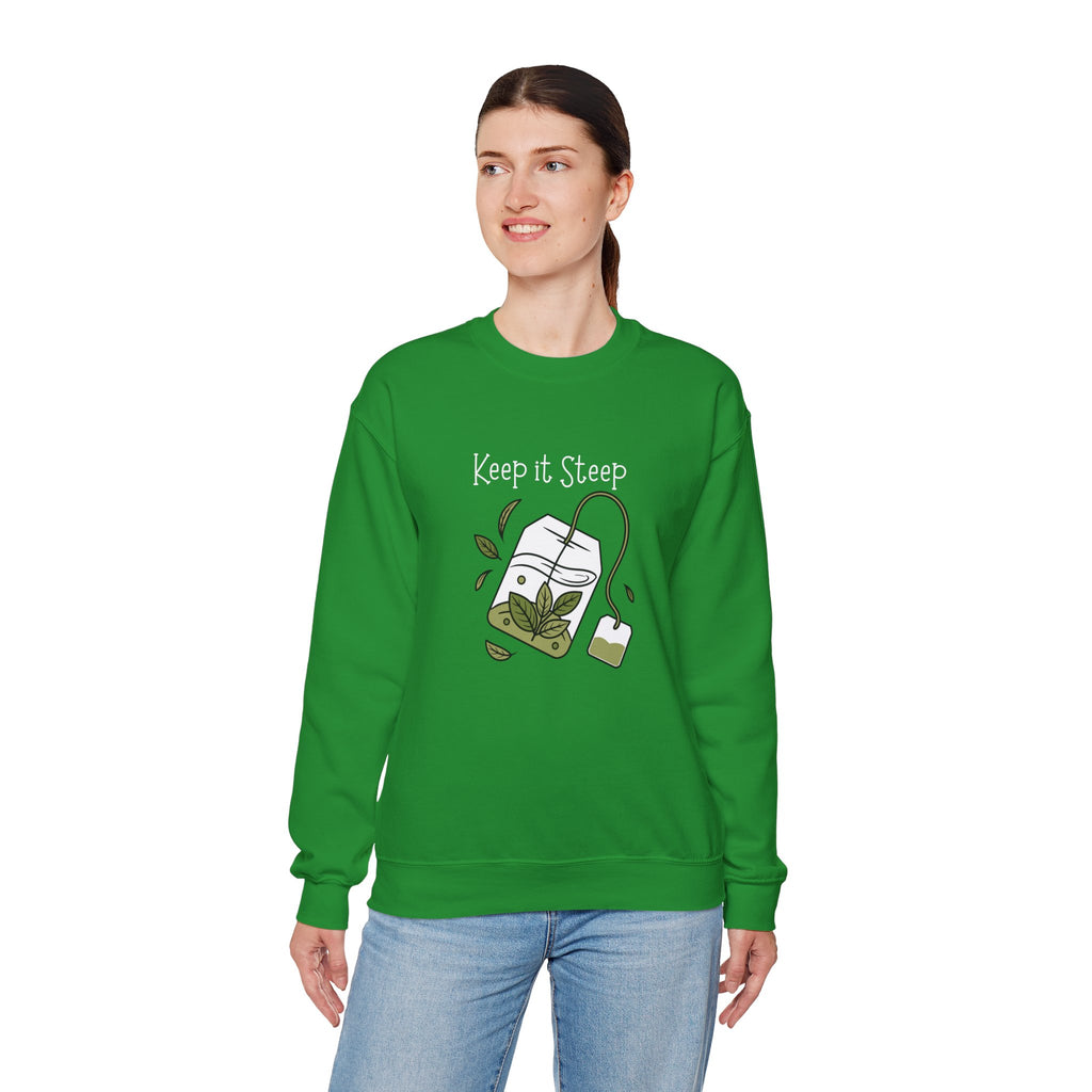Crewneck Sweatshirt — Herbal Tea Bag Illustration | Cozy Botanical Gift