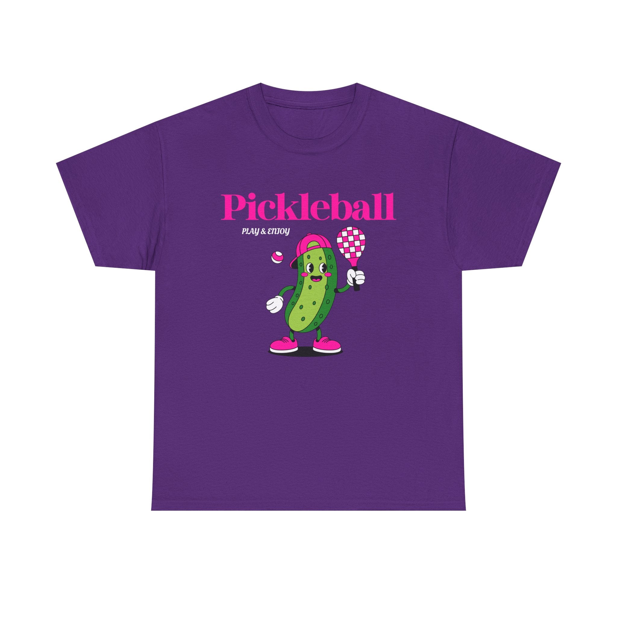 Pickleball Pickle Mascot Tee — Play & Enjoy Graphic T-Shirt