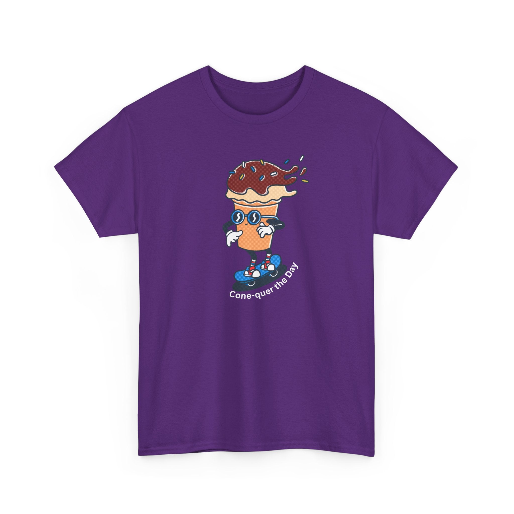 Donut Skateboard Cartoon Tee — "Can’t Stop Me" Graphic T-Shirt