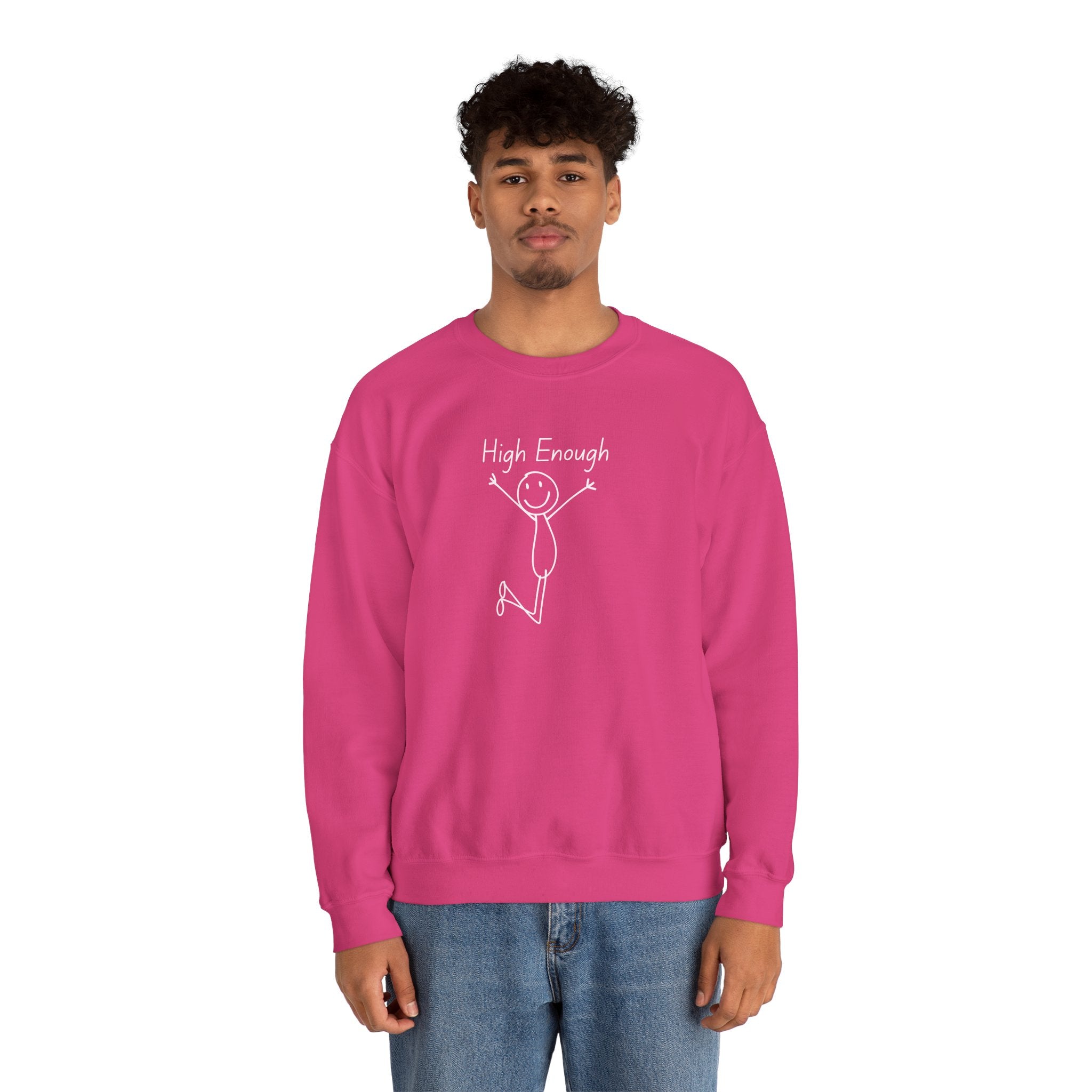 High Enough Stick Figure Crewneck Sweatshirt