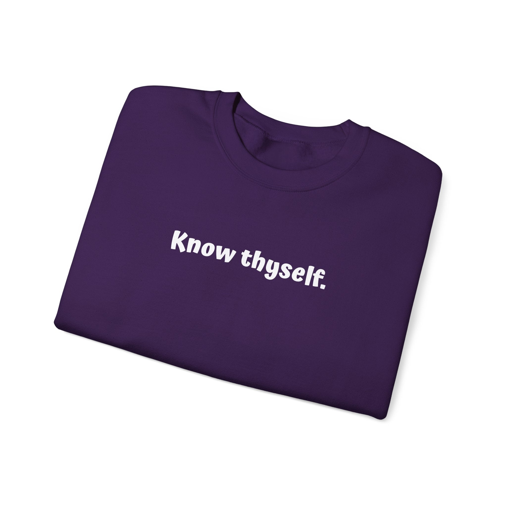 Know Thyself Crewneck Sweatshirt — Minimalist Inspirational Sweatshirt