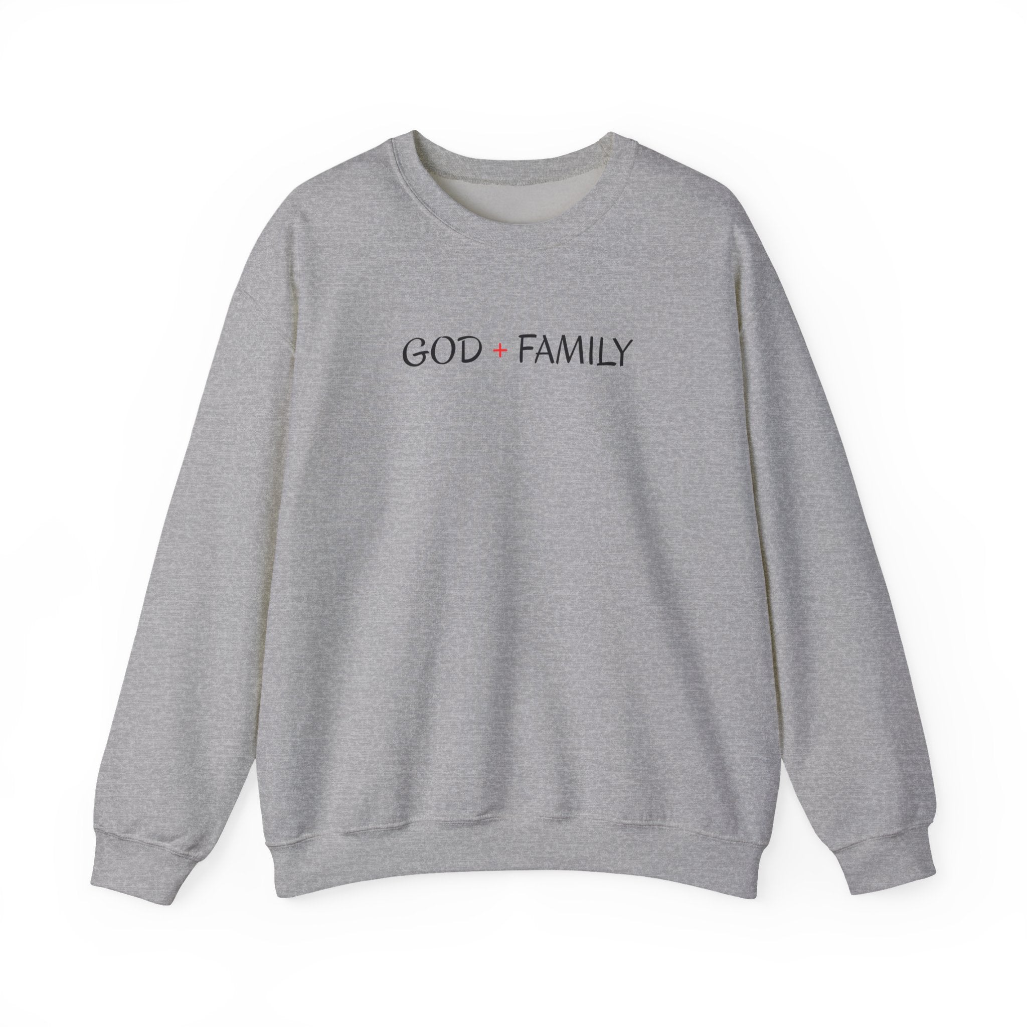 God + Family Crewneck Sweatshirt — Faith-Inspired Family Pullover
