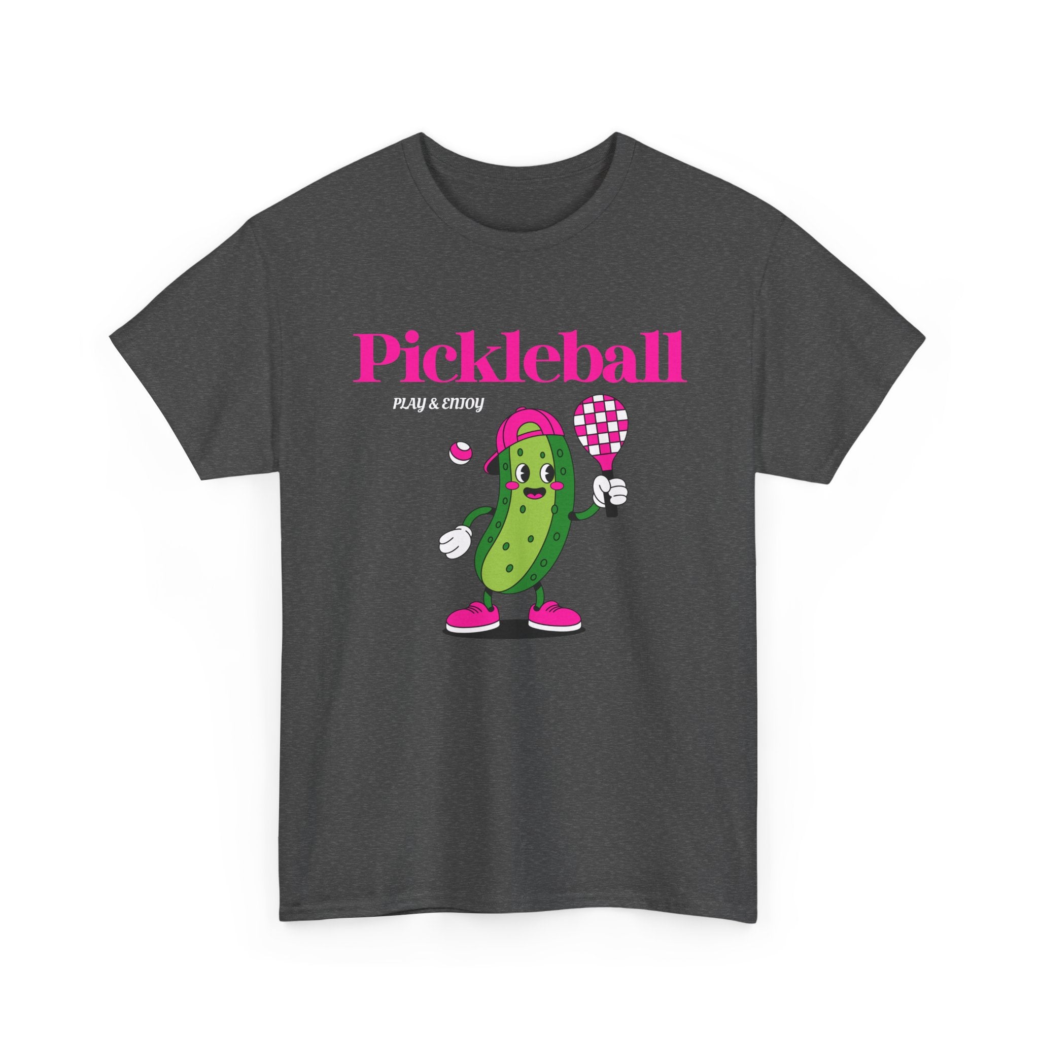Pickleball Pickle Mascot Tee — Play & Enjoy Graphic T-Shirt