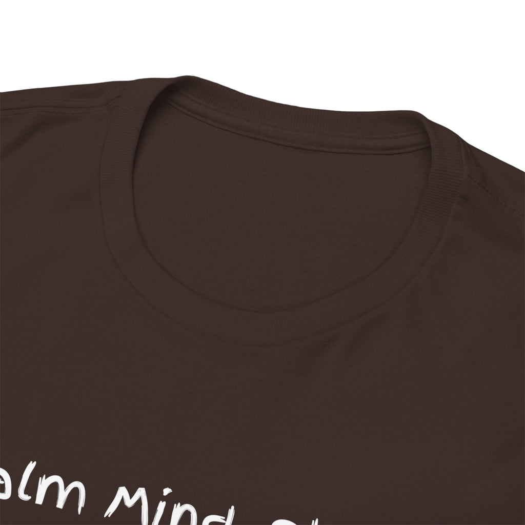 Calm Mind, Sharp Tongue Tee — Minimalist Black Graphic T-Shirt