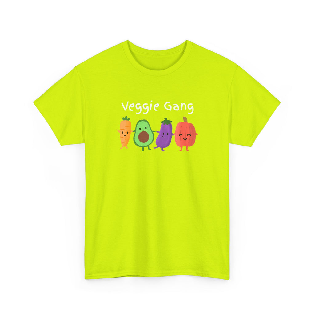 Veggie Gang T-Shirt – Cute Cartoon Avocado, Carrot, Eggplant & Pepper Tee