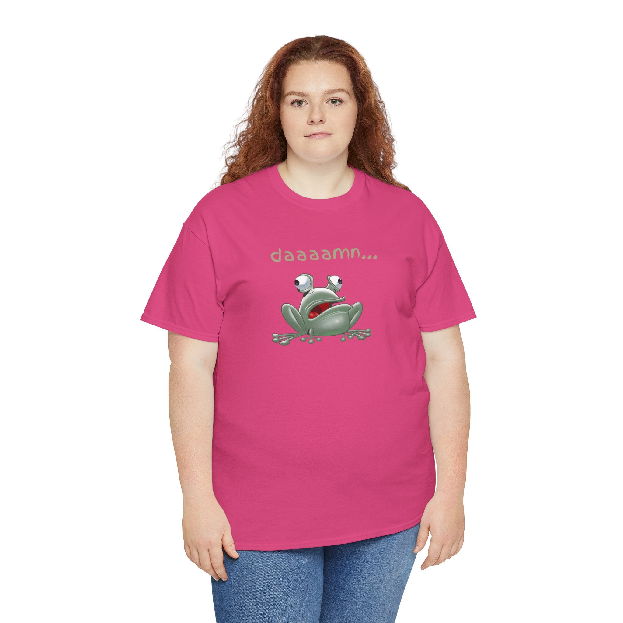 Frog "daaaamn..." T-Shirt — Funny Relaxed Frog Graphic Tee