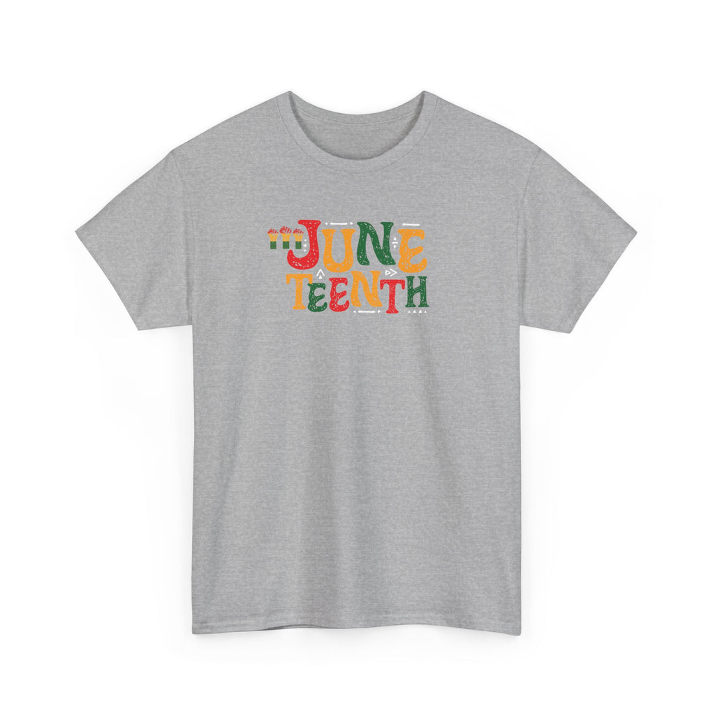 Juneteenth Graphic T-Shirt — Colorful Retro "Juneteenth" Tee (Jun 19 Celebration)