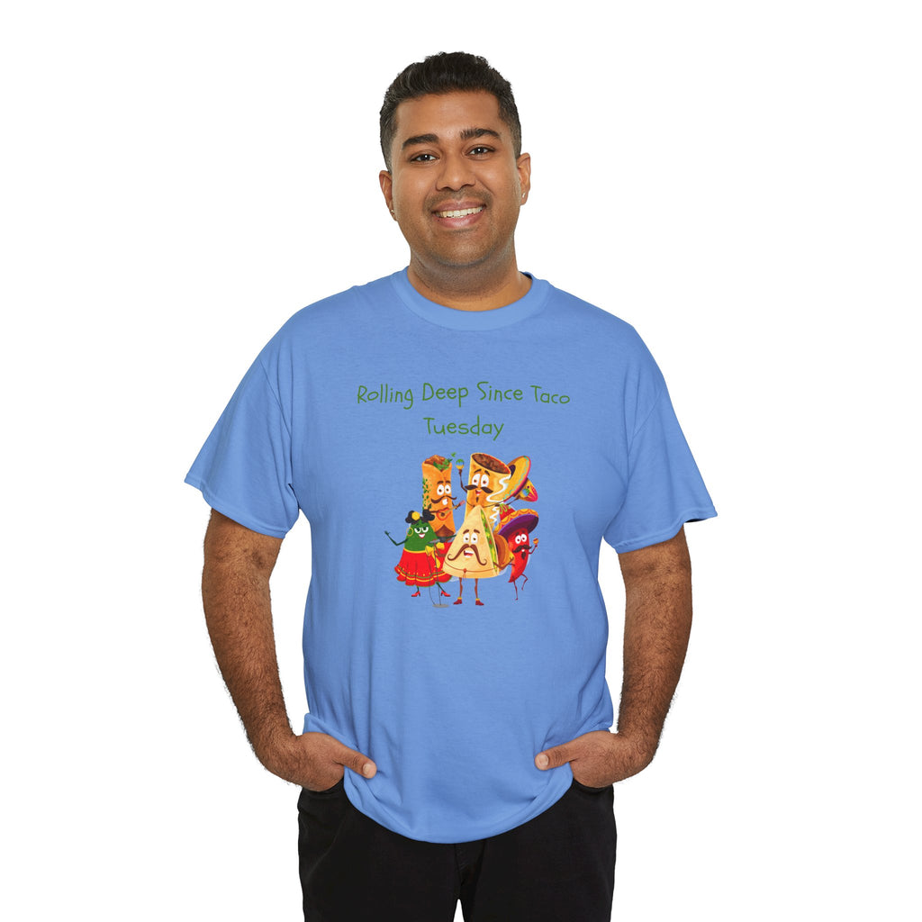 Taco Tuesday Graphic Tee — "Rolling Deep Since Taco Tuesday" Funny Mexican Food Shirt