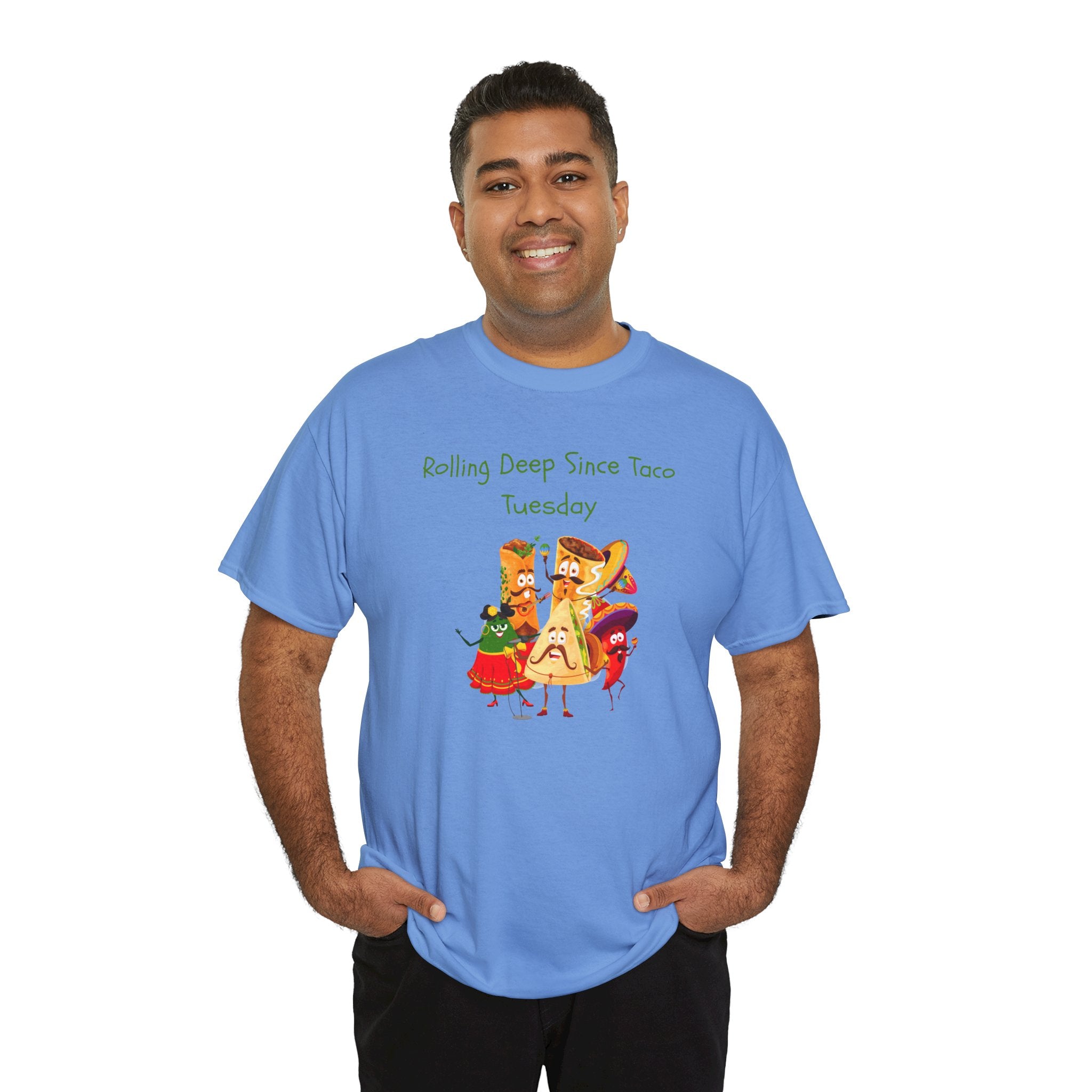 Taco Tuesday Graphic Tee — "Rolling Deep Since Taco Tuesday" Funny Mexican Food Shirt